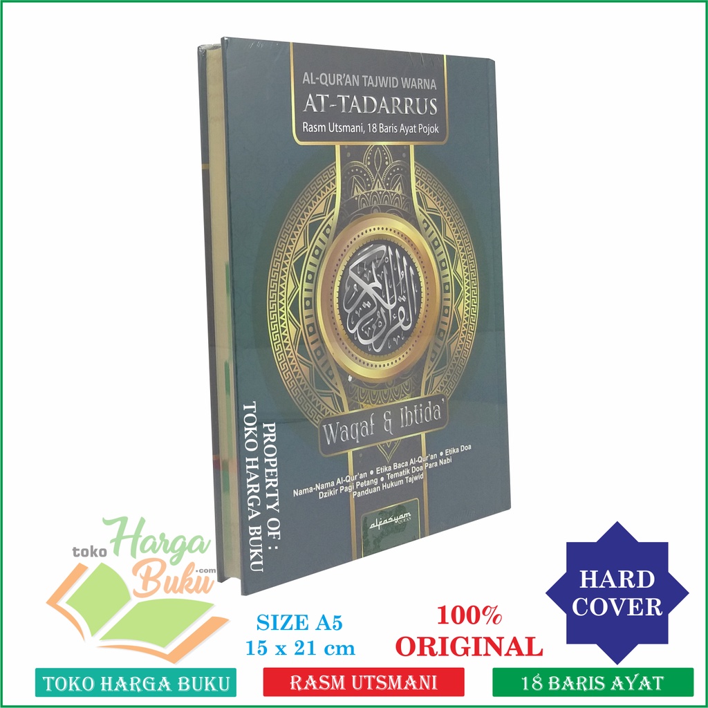 Al-Quran At-Tadarrus A5 HC Tajwid Warna Waqaf dan Ibtida' Penerbit Alfasyam Quran