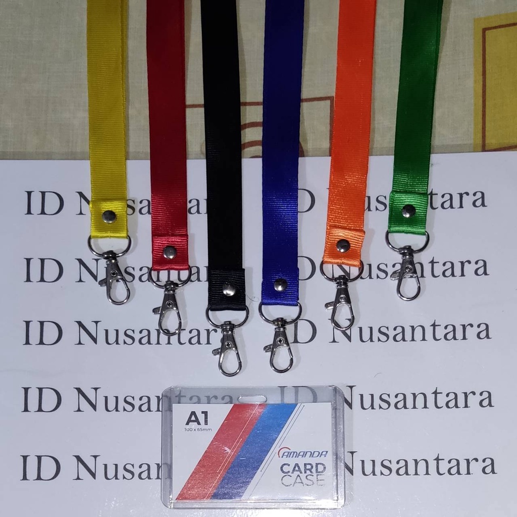 

Paket Tali Kait 2cm Polos + ID Card Case A1