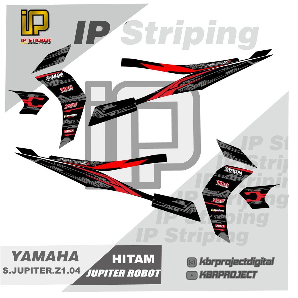 (COD) STRIPING JUPITER Z ROBOT 2010 - Sticker Striping Variasi list Yamaha JUPITER Z ROBOT 04