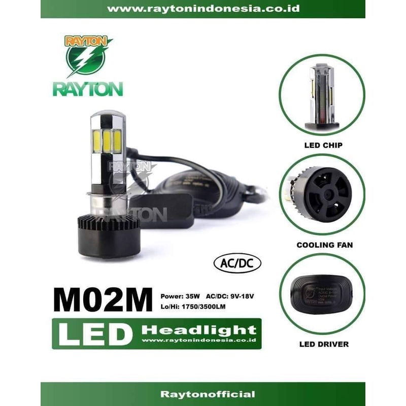 Jual Lampu Motor Rtd M M Led Sisi Rtd Head Lamp M M Rayton Ori