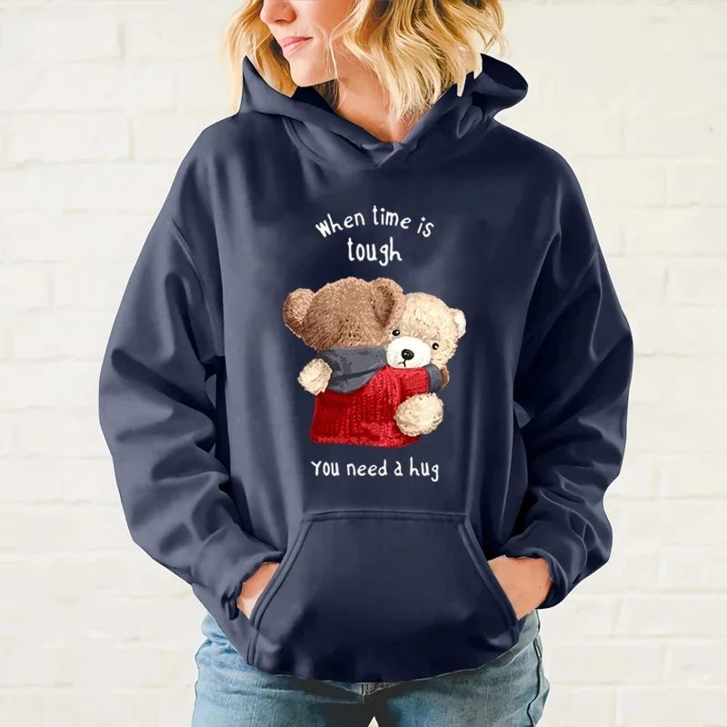 You Need A Hug Bear Hoodie Sweater Wanita Hoodie Wanita