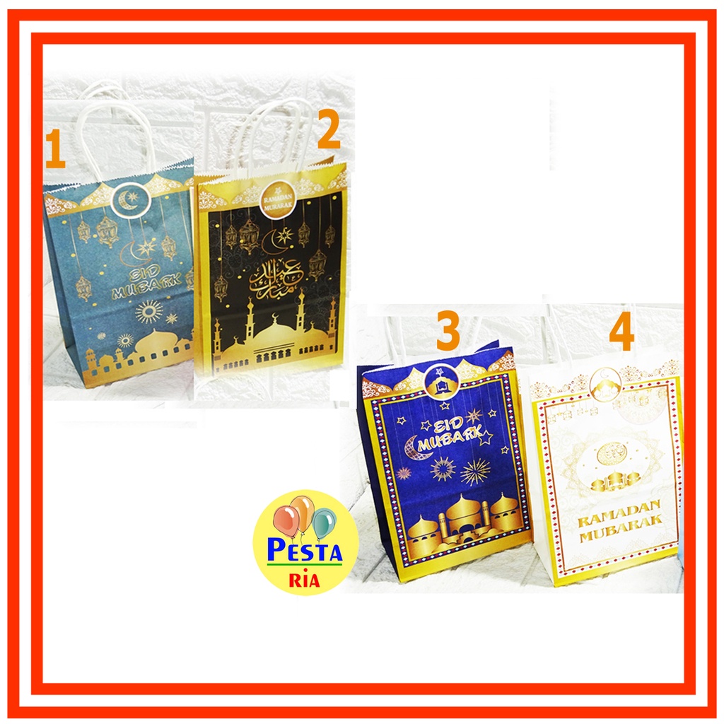 

Murah!! (1Pcs) Paperbag Motif Ied Mubarok Uk 21x15x8cm, shopping bag, tas bingkisan