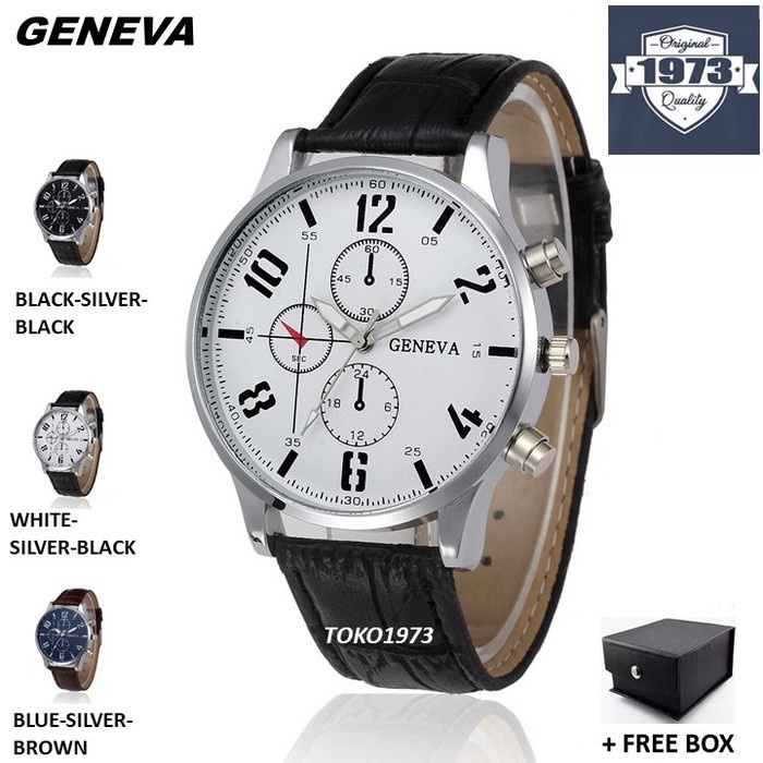Jam Tangan Pria Terbaru Fashion Watch Murah Keren COD Y0Z5 GENEVA - Jam tangan pria arloji pria spor