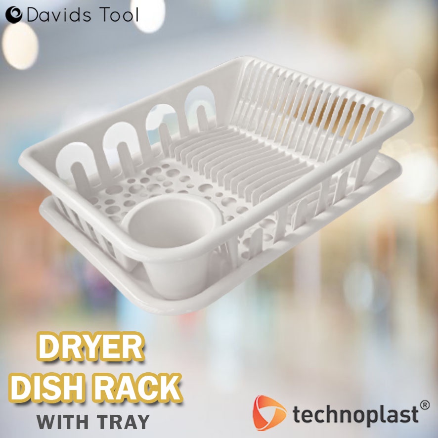 Rak Pengering Piring Plastik Dapur Dish Rack Minimalis Tehnoplast