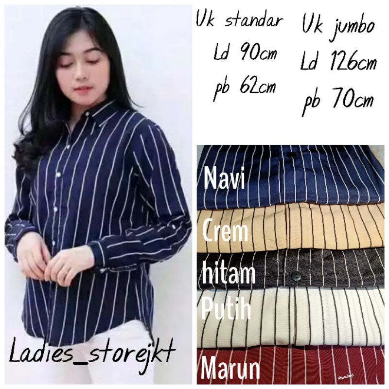 KEMEJA SALUR JUMBO DAN STANDAR||KEMEJA KANTOR|KEMEJA WANITA