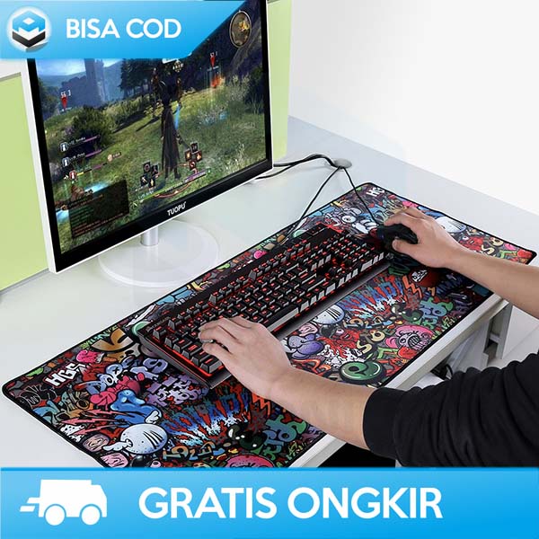 GAMING MOUSEPAD DESK MAT BAHAN SILIKON EASYIDEA ULTRA SMOOTH SLIP BACK