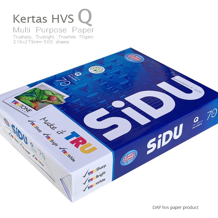 

Kertas HVS Sinar Dunia SIDU Quarto 70 Gram