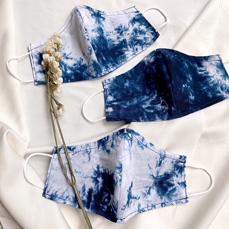 MASKER KAIN MOTIF SHIBORI TIE DYE EARLOOP HEADLOOP KIRIM MASKER KAIN MOTIF SHIBORI TIE DYE EARLOOP HEADLOOP KIRIM