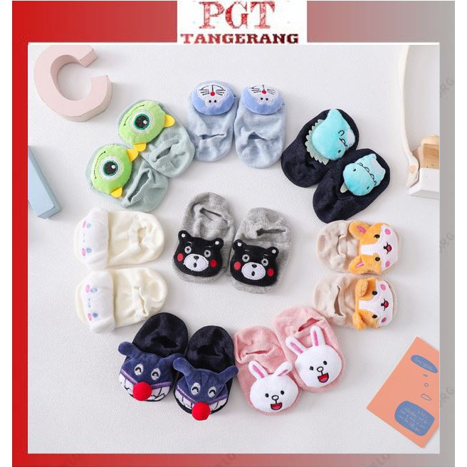 PGT  - Kaos Kaki 3D Karakter Pendek Antislip /Kartun 3D/ Kaos Kaki Unisex Bayi Anak