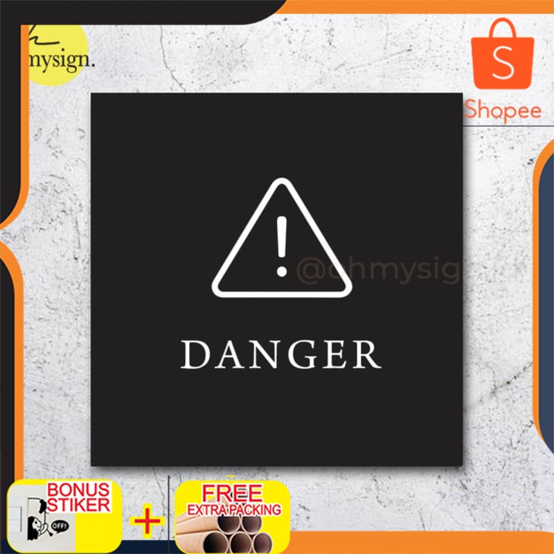 

Terlaris Sign Danger Awas Berbahaya sign Akrilik | Acrylic Sign Modern - Hitam 10x10 Elegan