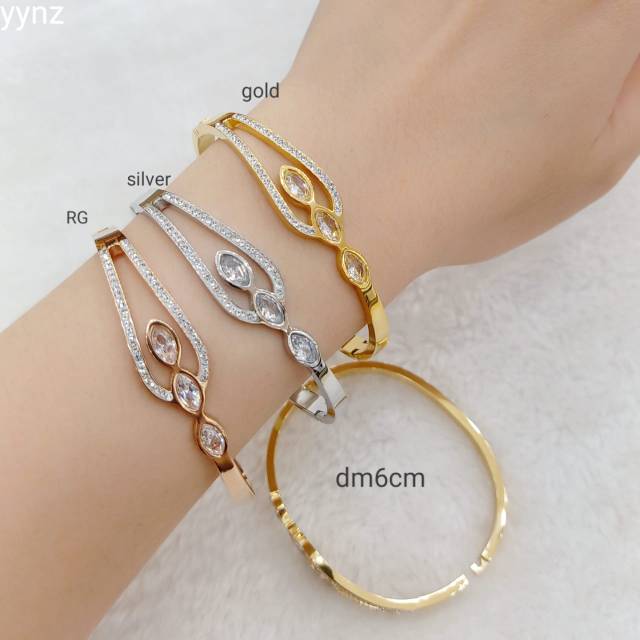 100% titanium gelang wanita