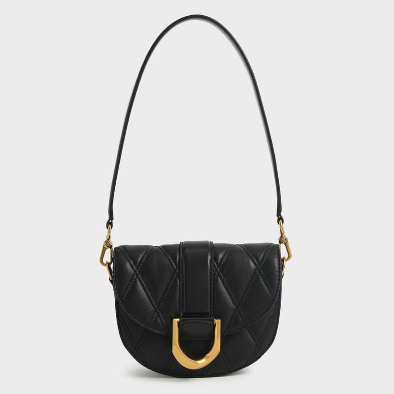 CK Mini Gabine Quilted Saddle Bag