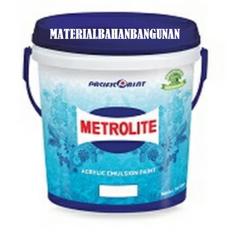 Cat Tembok Metrolite Putih Kebiruan Cat Plafon Gypsum 5 kg Atap Dinding