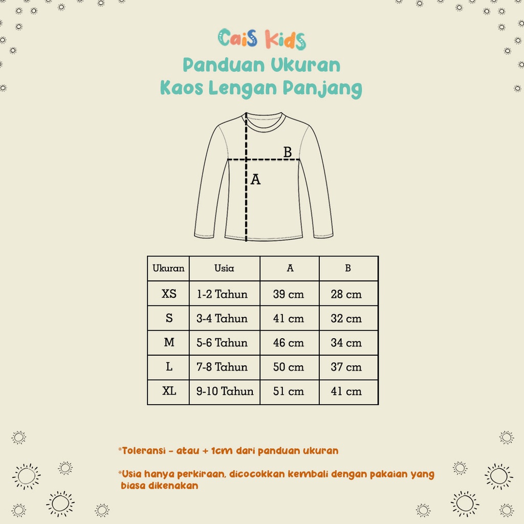 Kaos Anak Lengan Panjang usia 1 2 3 4 5 6 7 8 Tahun Bahan Kaos Combed 30s motif polos saku
