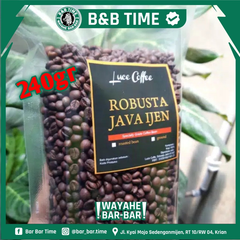 

[ORIGINAL] Kopi Robusta Java IJEN 240gr - Biji atau Bubuk
