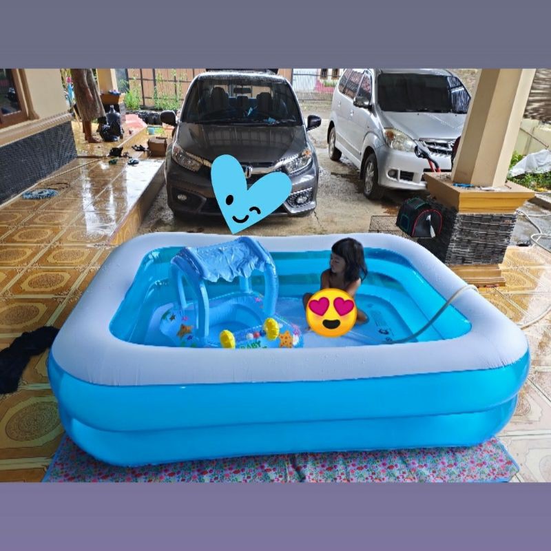 ⭐⭐⭐⭐⭐ 9,9RB terjual  Kolam renang karet jumbo super big raksasa bermain bola udara anak besar 2meter