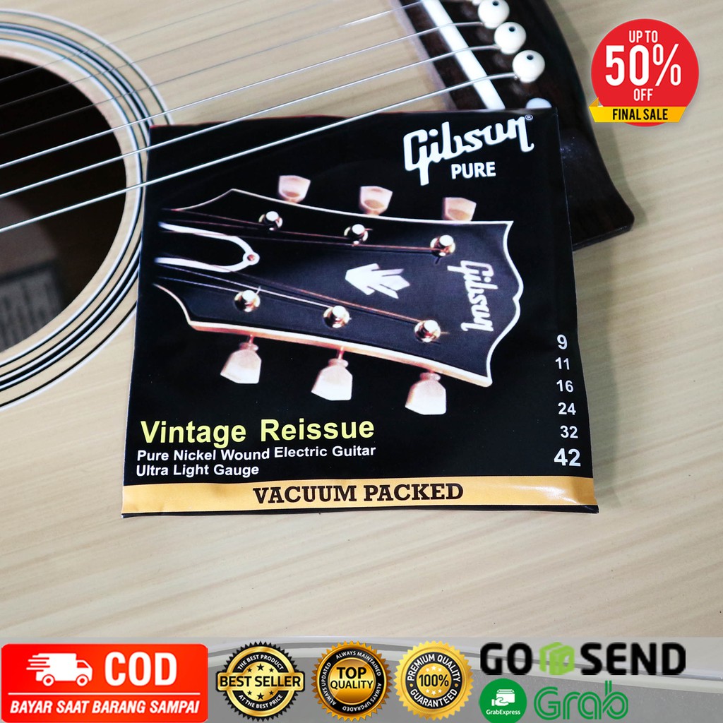 Senar Gitar Gibson Lokal Ukuran 09