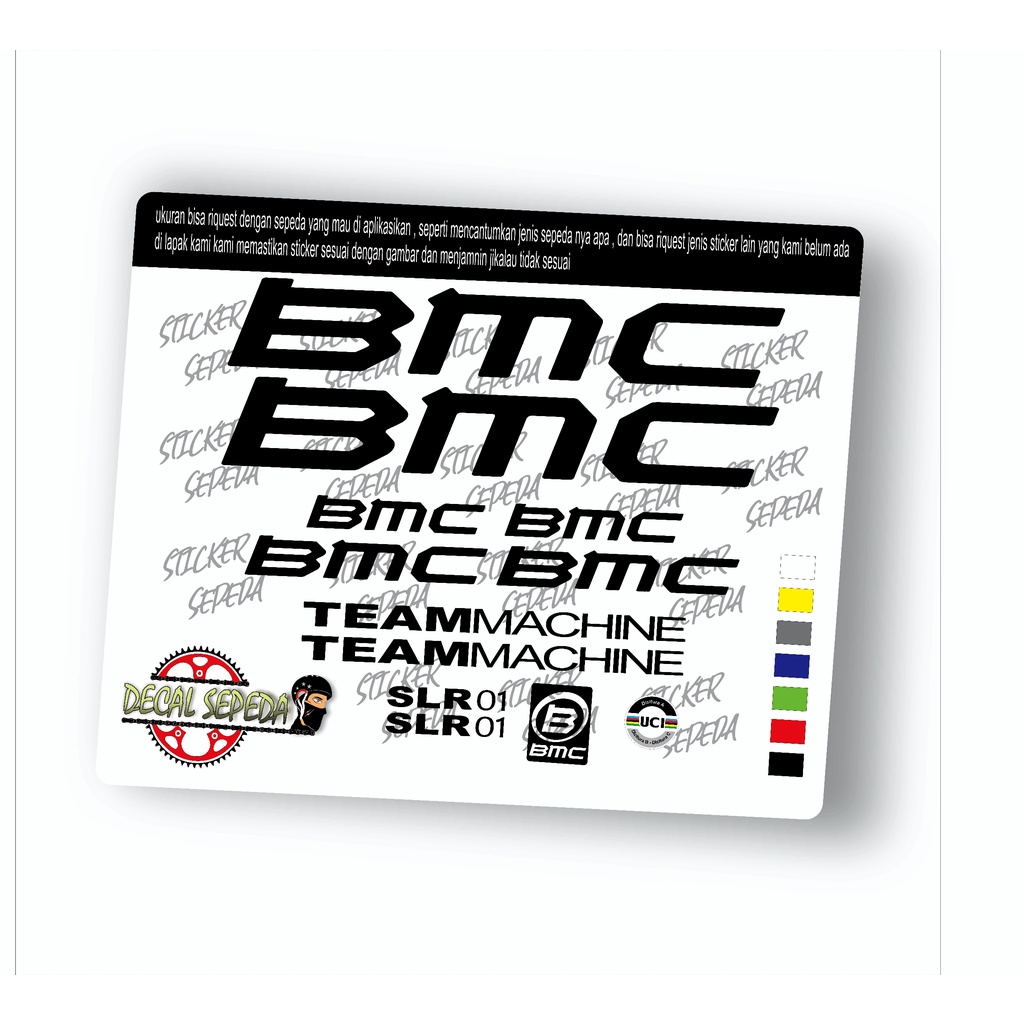 decal sepeda bmc - sticker sepeda bmc full cutting