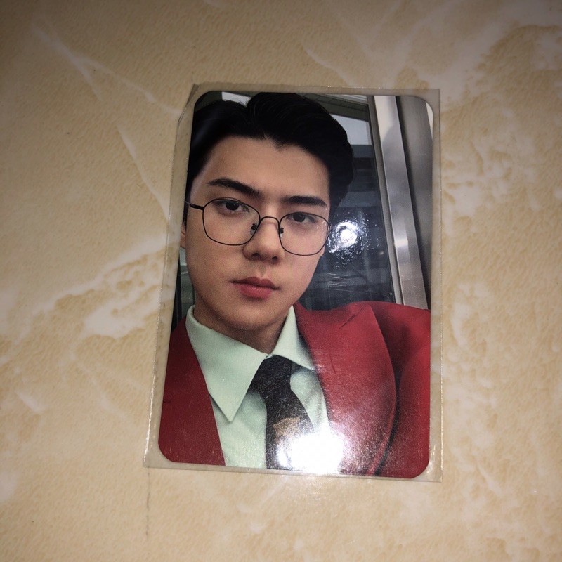 SEHUN EXO OFFICIAL PHOTOCARD WHAT A LIFE G VER JASMER JAS MERAH