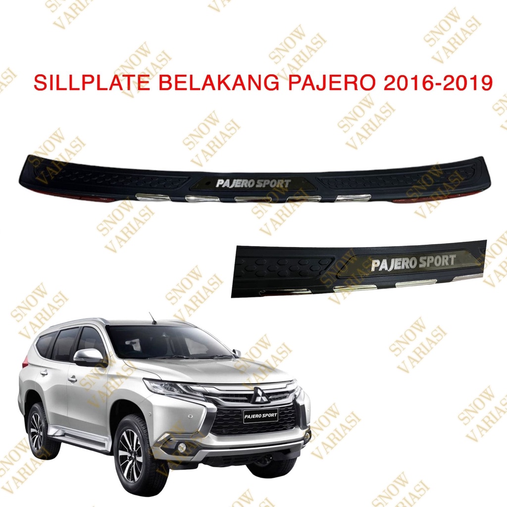 Sillplate Belakang All New Pajero 2016 2019 2020 Hitam Reflektor Exclusive