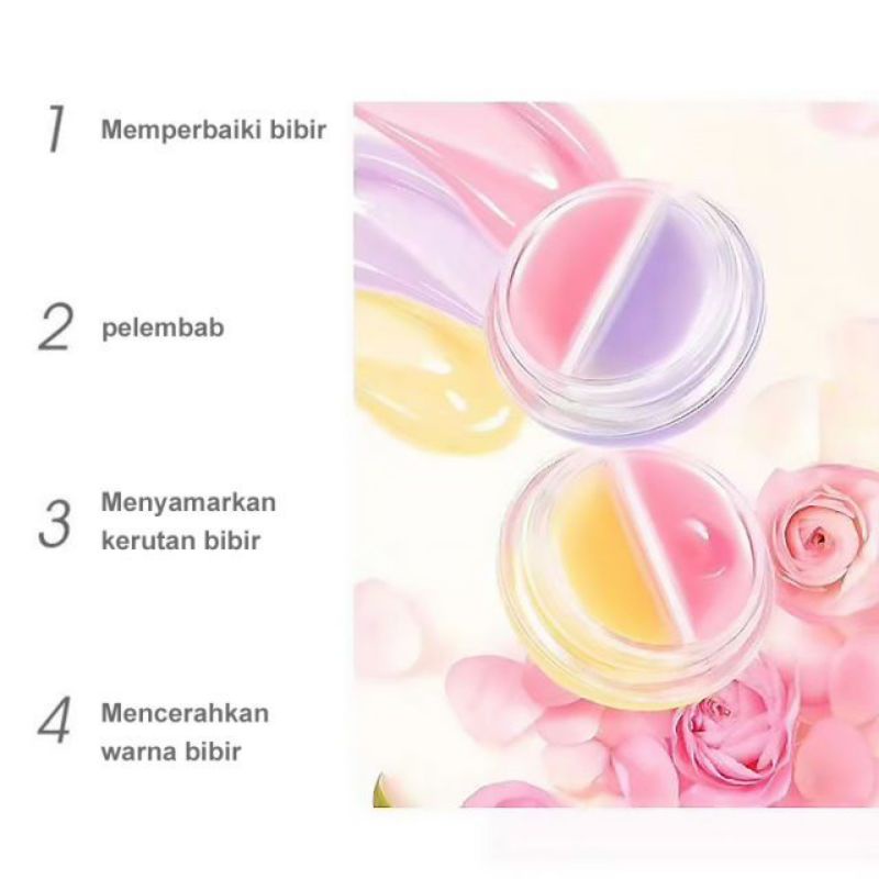 Masker Bibir 2 warna lip balm bibir import halal pelembab bibir