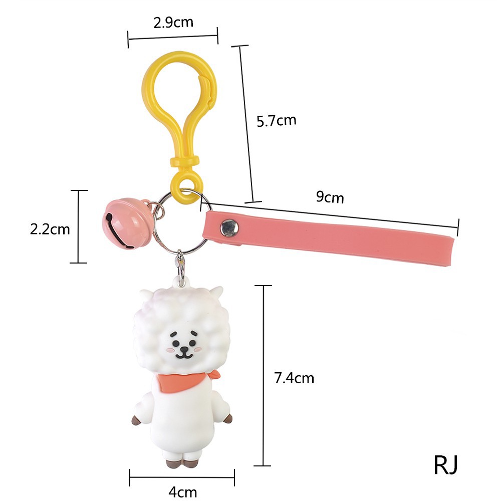 [Bayar Di Tempat]Kpop BTS BT21 TATA KOYA Keychain COOKY MANG Key Holder Chain Bag Pendant Keyring