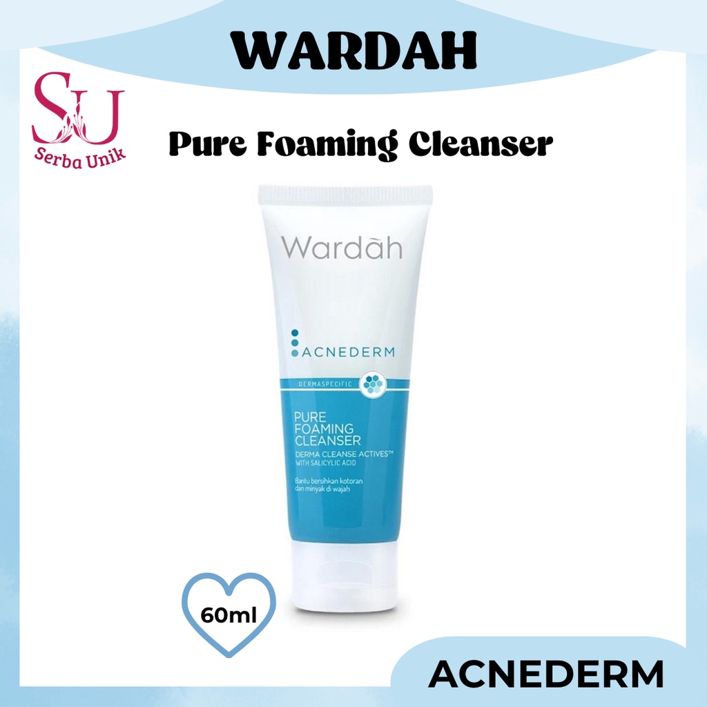 Wardah Acnederm Pure Foaming Cleanser 60ml | Pembersih Wajah