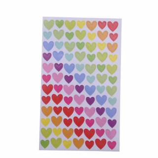 Colorful heart Star DOT Sticker  Stiker  hati Bintang  