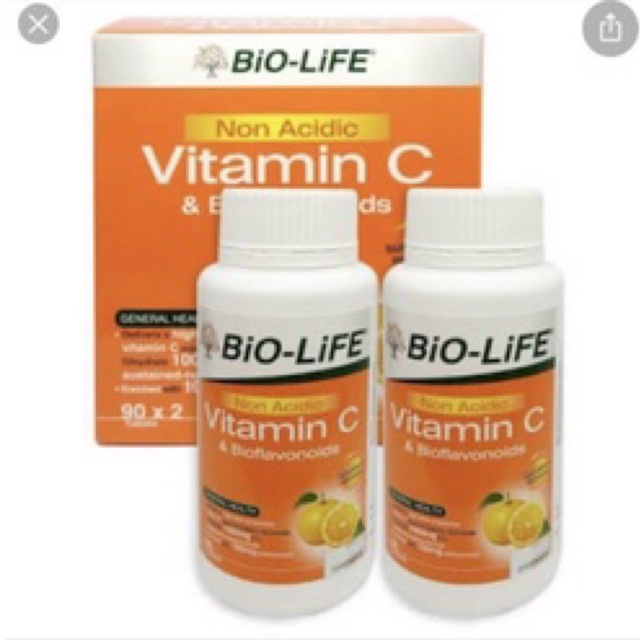 Vitamin C Non Acid Bio Life 1000mg, 90 tablets