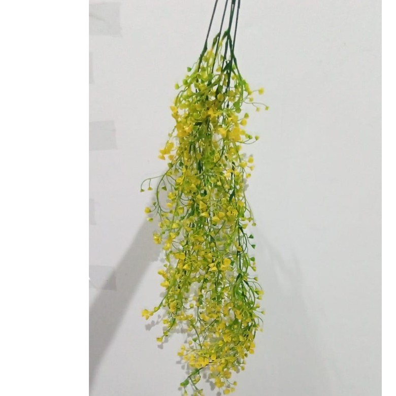 COD/HMPU BUNGA PLASTIK ANGGREK GANTUNG OSEAR ARTIFICIAL P3160-KUNING