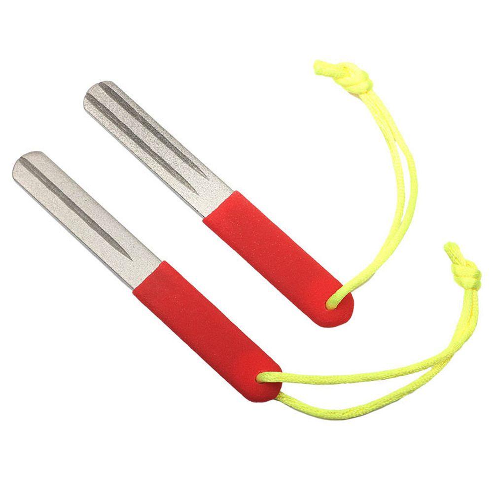 Lanfy Alat Pengasah Kail Pancing Portable Outdoor Single Groove Alat Pancing Alur Ganda Fish Hook Groove Fishook Sharpening
