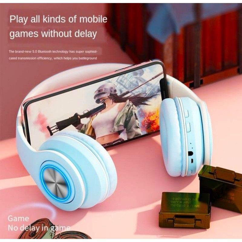 (TWS) Headphone Bando Bluetooth 66BT / Headphone Macaron 66BT