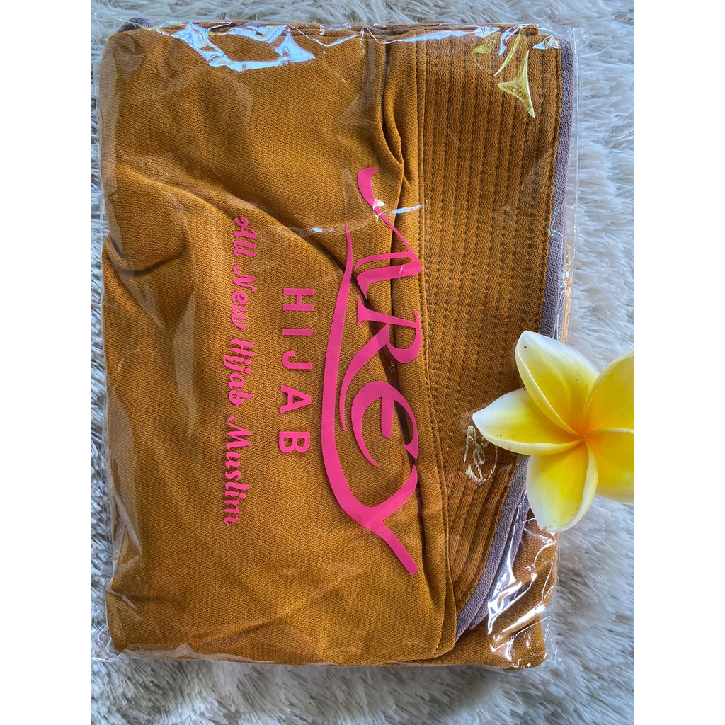 HIJAB INSTANT AREY SYAR'I LIST JERSEY//JILBAB JUMBO SYARI LIST BY AREY HIJAB-Mustard