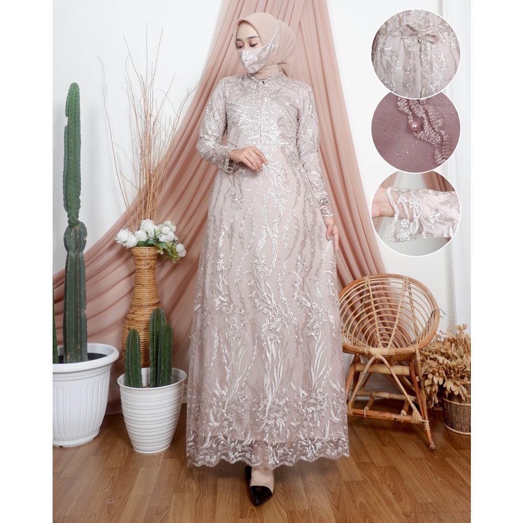 GAMIS MEDINA BUSUI / GAMIS PESTA / GAMIS BRUKAT / KEBAYA MODERN / KEBAYA PESTA / OUTFIT BAJU PESTA / JN