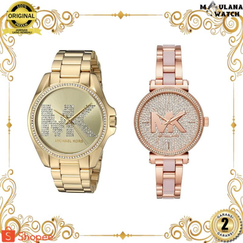 JAM TANGAN PRIA WANITA | RANTAI | KULIT | KARET | MURAH | WANITA MICHAEL KORS MK6555 MK4336 ORIGINAL