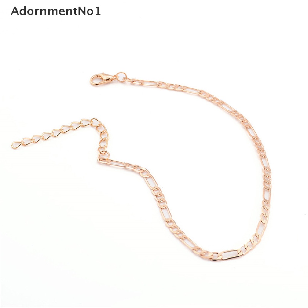 (AdornmentNo1) 1pc Gelang Kaki Lapis Emas / Silver Untuk Wanita