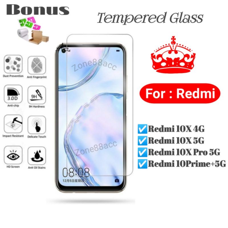 Antigores Tempered glass screen guard protector Redmi 10X 10 X Pro Prime Plus 4G 5G TG Bening Antiblue Spy Blue light Full Garskin Lensa Lens Pelindung Layar kaca ceramic kamera