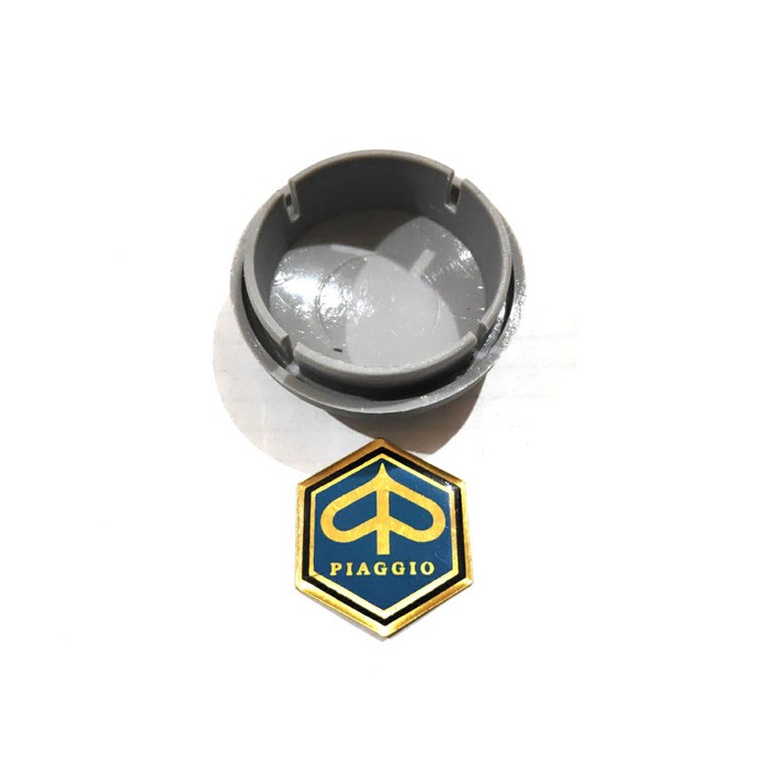 [100% ORIGINAL]   Dop Tromol Tutup Mur Roda Depan Vespa Excel Plastik ORI Danmotor