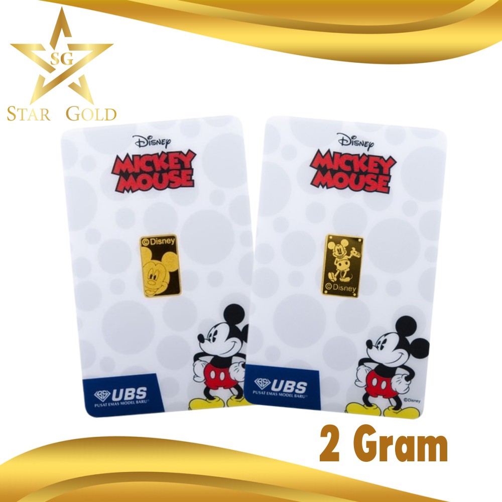 Star Gold UBS Disney Mickey Mouse 2 Gram 2GR