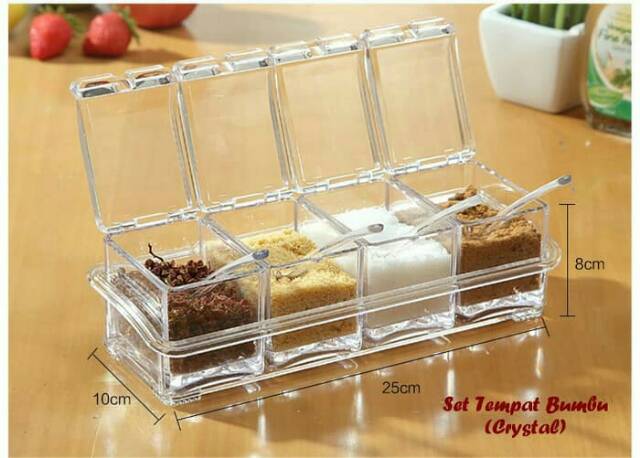 Chrystal Seasoning Box / Tempat Bumbu Christal