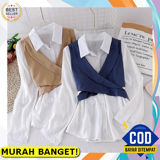 Blouse Wanita Kekinian Terbaru / Clara Top By Laiqa / Baju Atasan Wanita / Kemeja Blouse Wanita Casu