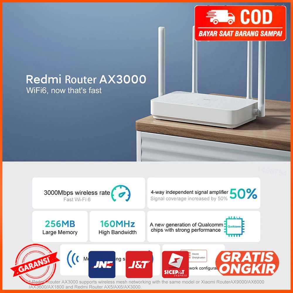 Redmi Router WiFI 6 Gigabit Dual Band 2.4-5.0GHz - AX3000