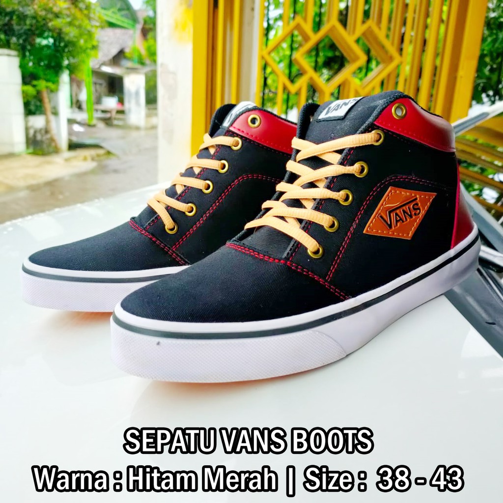 Sepatu Sneakers Pria Boot Vans Sepatu Kasual Kerja Hangout Traveling