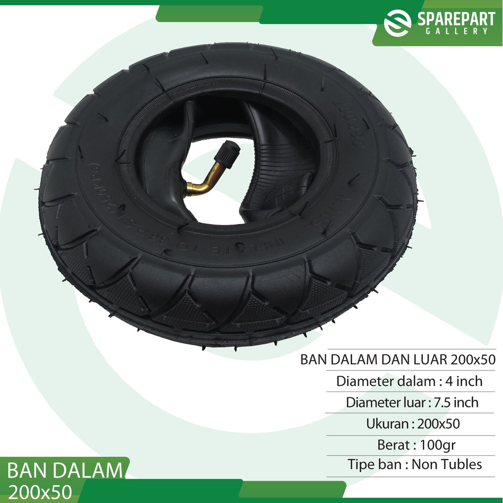 Ban dalam dan ban luar 200x50 skuter s898 mr jackie