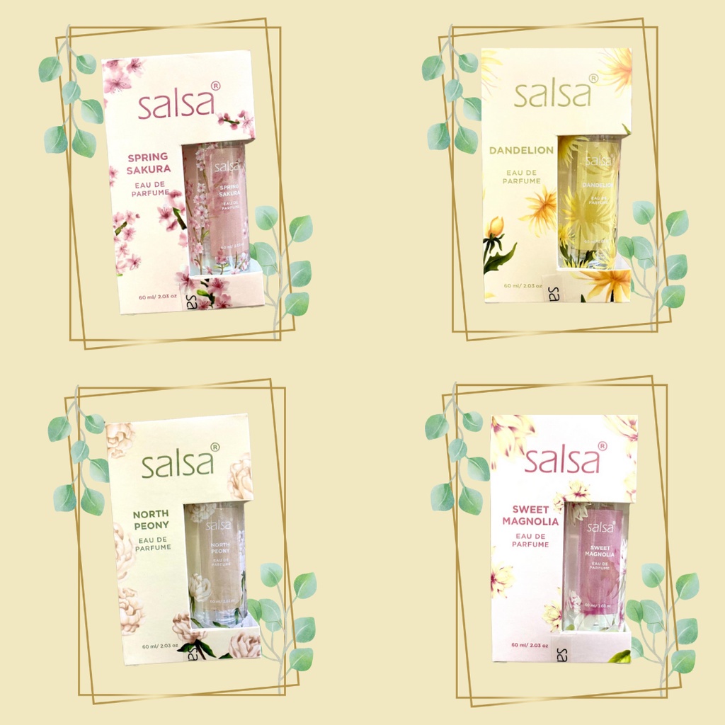 Salsa Eau  De Parfume 60ml Sakura |  North Peony| Dandelion | Sweet Magnolia,