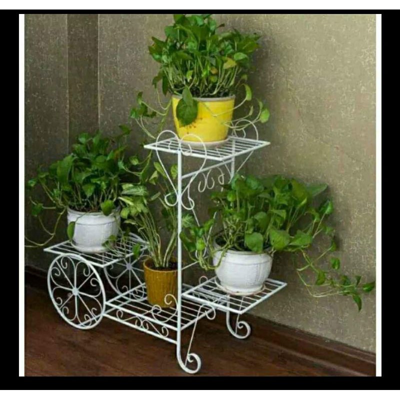 RAK BUNGA SUSUN BESI LOVE MINIMALIS