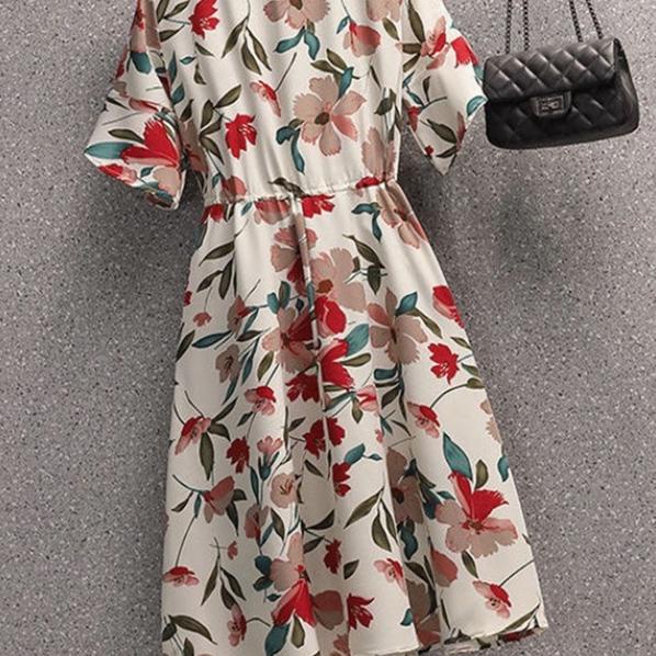 Terbaru.. COD Dress/dress model korea/dress bunga import/dress bunga/dress bunga korea/dress korea/d