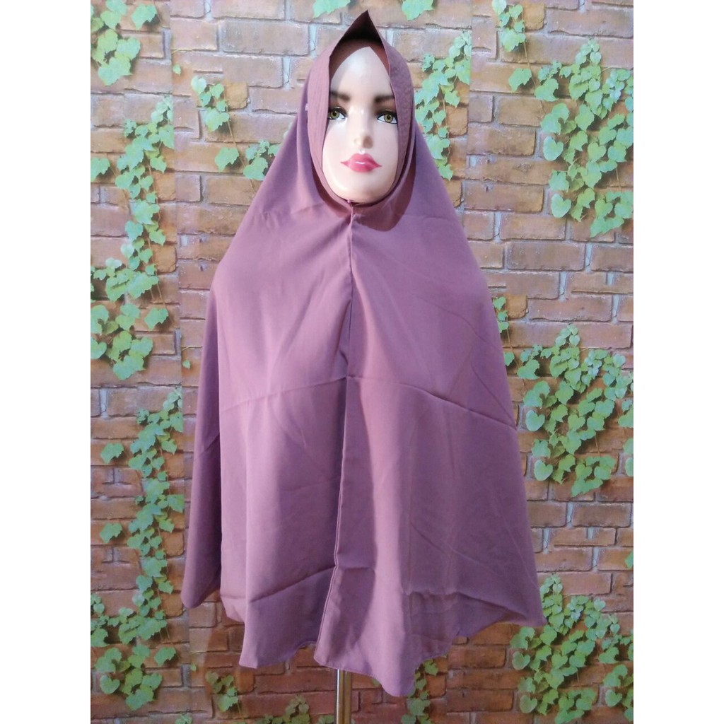 Khimar non busa Size M AULIA jilbab syari hijab antem anti tembem kerudung instan jeblos pet topi