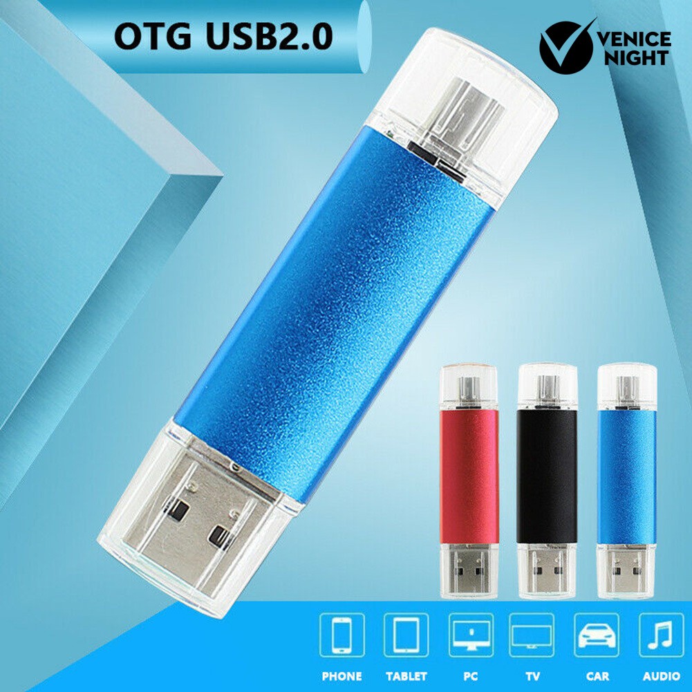 Flash Drive Usb 2.0 Otg Portabel 2 In 1 Kapasitas 1/2tb Untuk Ponsel Android