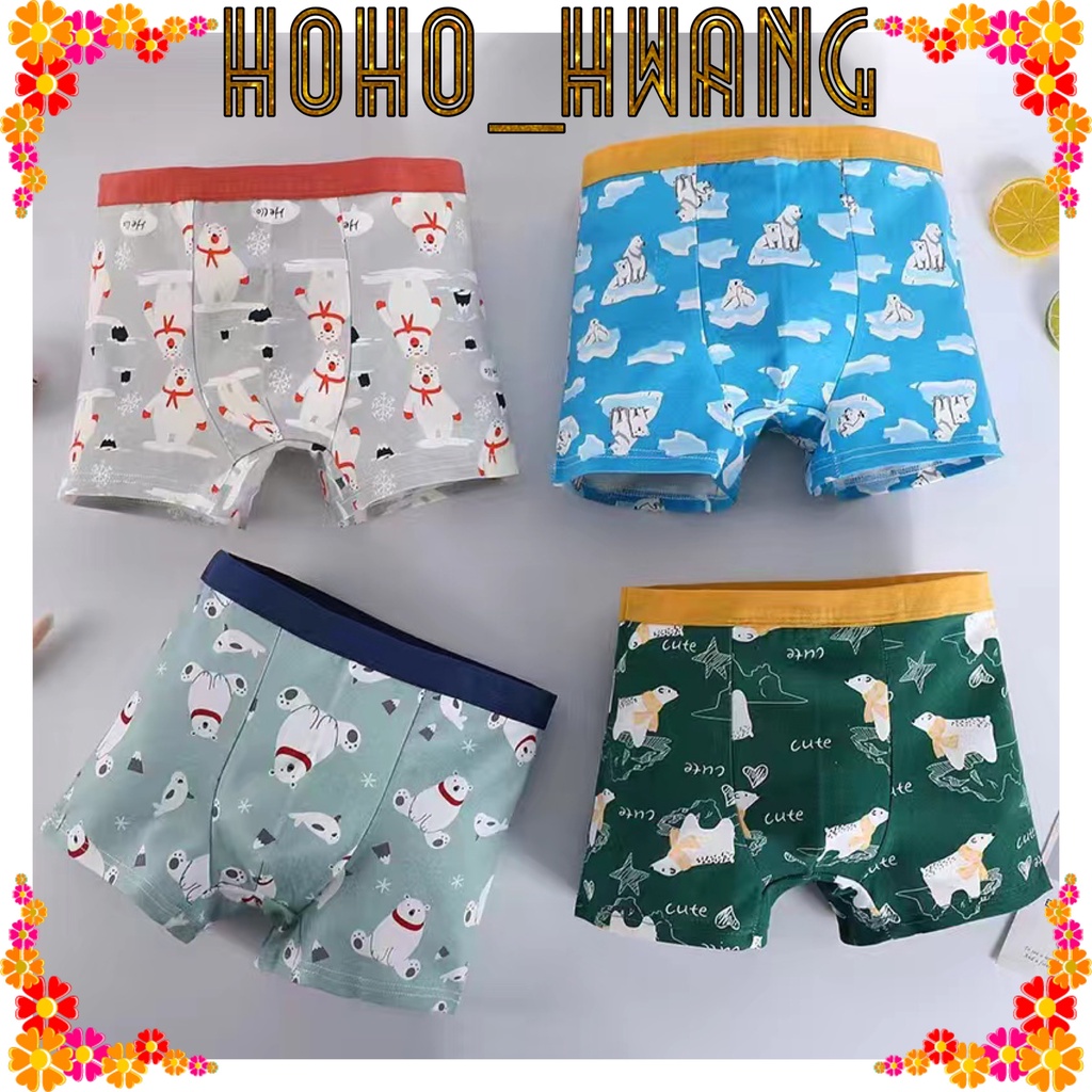 HOHO_HWANG (C-150) Boxer anak laki-laki/Celana dalam CD celana dalam anak laki-laki katun